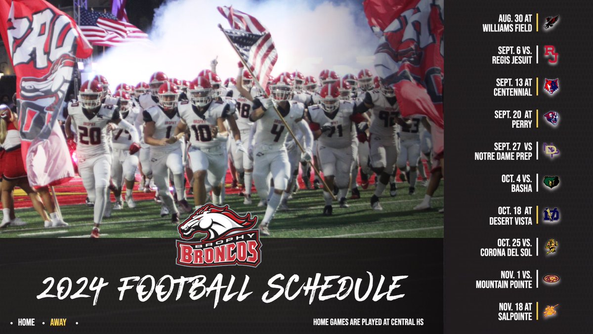 Here it is!!!! 2024 Brophy Football Schedule! Come out and cheer on the Broncos! BST! @jason247scout