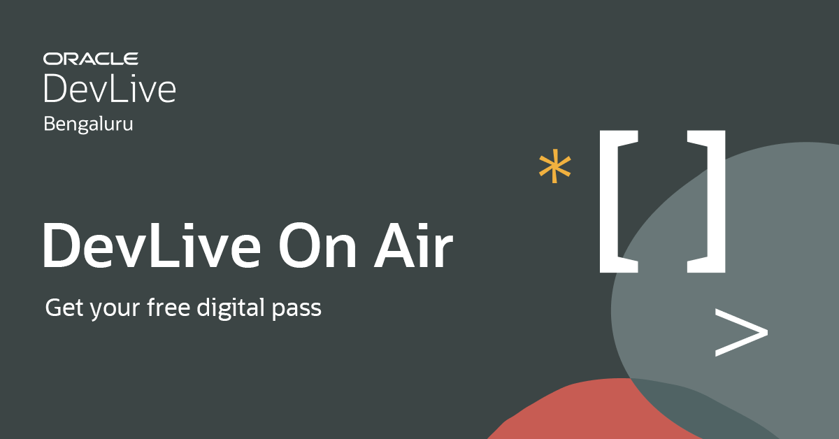 Can't attend #OracleDevLive Bengaluru in person? Get your free digital pass today so you don't miss out on any of our #developer session! social.ora.cl/6019Z2OoL