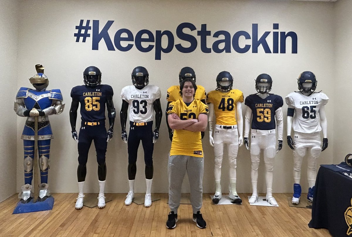 _JackFennessy_'s tweet photo. I had an amazing visit at Carleton last week! Thank you Coach @CoachJournell and Coach @AB_balogh for meeting with me and giving me a tour of the facility. #KeepStackin 

@GoPacerFootball @CoachSpencerP @CoachArtC https://t.co/ptCIQwYzGM