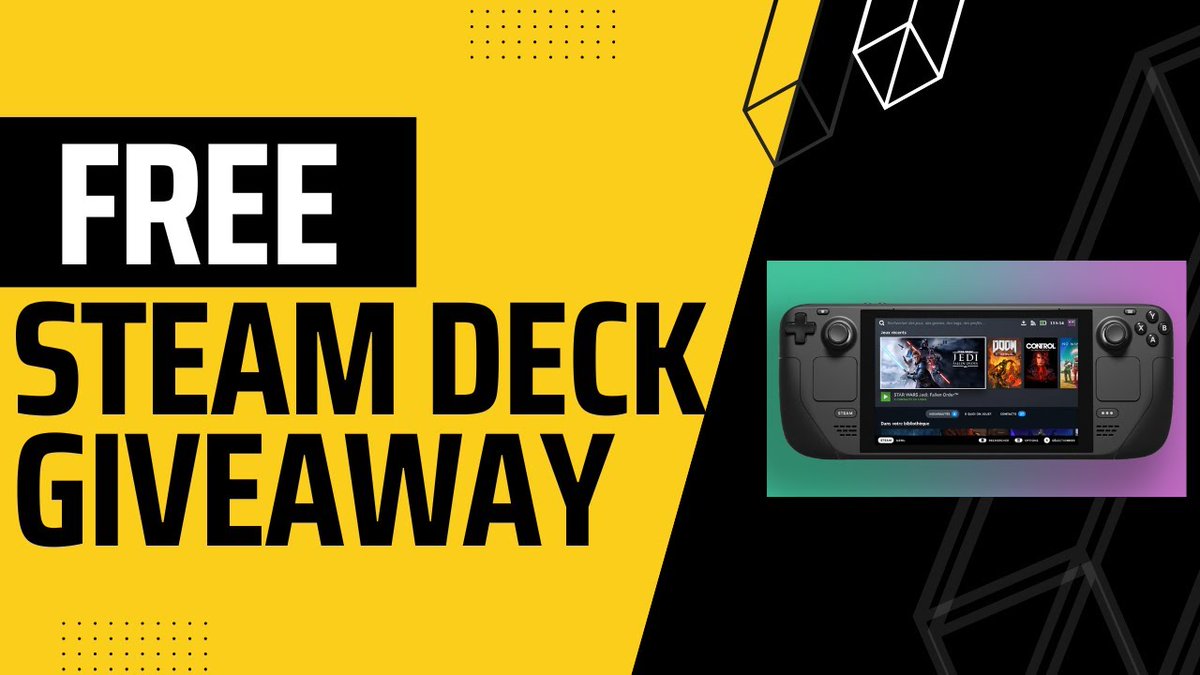 NEW GIVEAWAY! ANOTHER $550 OLED STEAMDECK! RETWEET THIS TWEET FOR 30 TIMES THE ENTRIES OF FOLLOWING! MASSIVE JUICE! gleam.io/lMdBf/550-oled…