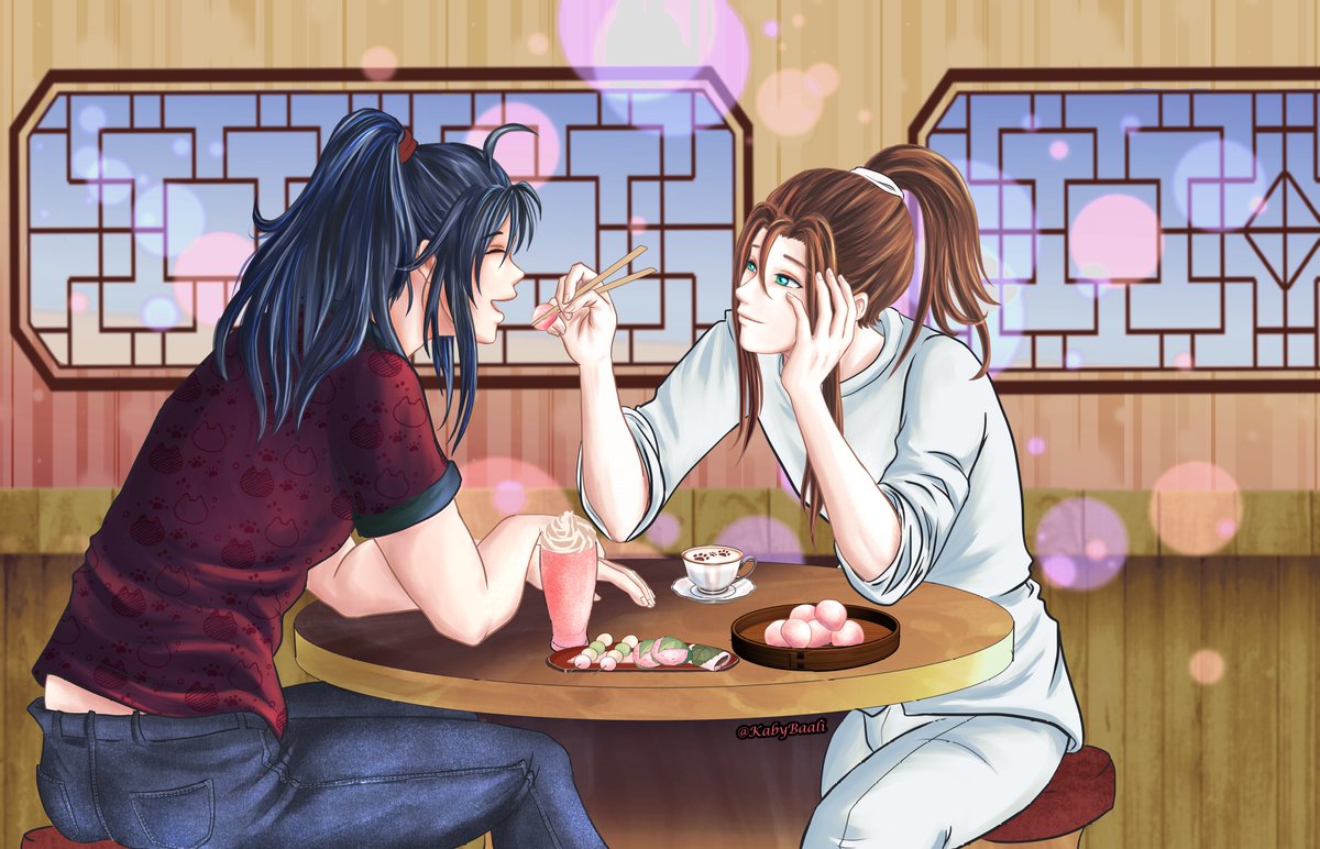 Made a collab with my dear friend for Wen Ning's B-day event day 2: Desserts.
Art by me :3
Thread by @VAhntares  💖
#WenNing #MDZS #mdzsfanart #HappyWenNingDay #魔道祖师 #温宁0411生日快乐 #温寧 #温宁 #MoDaoZuShi #WeiWuxian #HBDWenNing #SandSWenNing 
#WeiYing #魏无羡 #NingXian