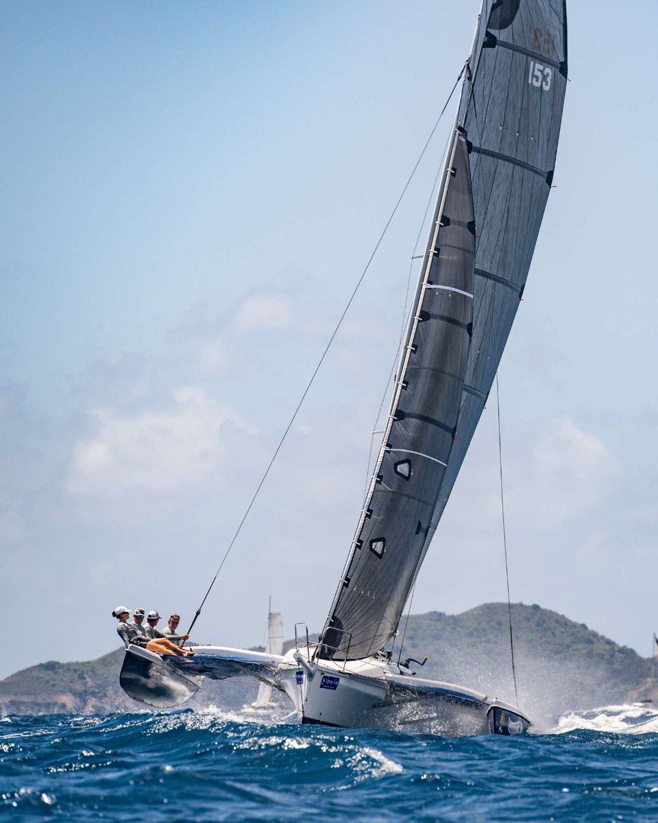 Ting A Ling II you beauty 🔥🚀

Chris Haycraft's Corsair F 31 Ting A Ling II passing Beef Island on the Round Tortola Race 🇻🇬❤️

#BVISR #BVI2024 #BritishVirginIslands #Sailing #Yachting #BeautifulDestinations #Caribbean 
📸 BVISR | Tidal Pulse Media | Alex Turnbull