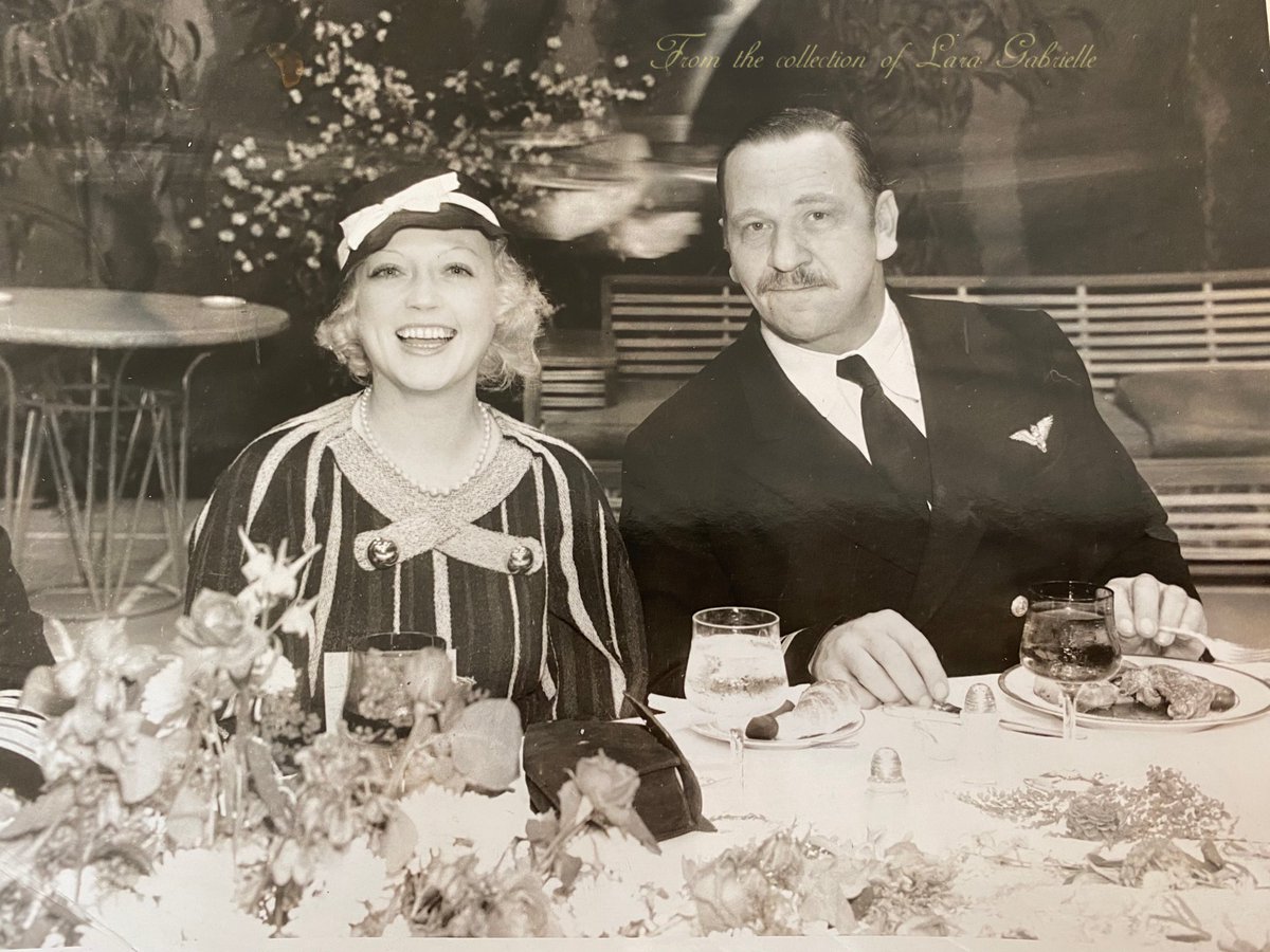 We rarely get a straight-on photo of Marion—her face is usually at an angle. I think that’s what makes this picture so striking. Marion only went out when she was sure who would be there. I’m not sure where this is. But looks like she’s having a great time with Wallace Beery!