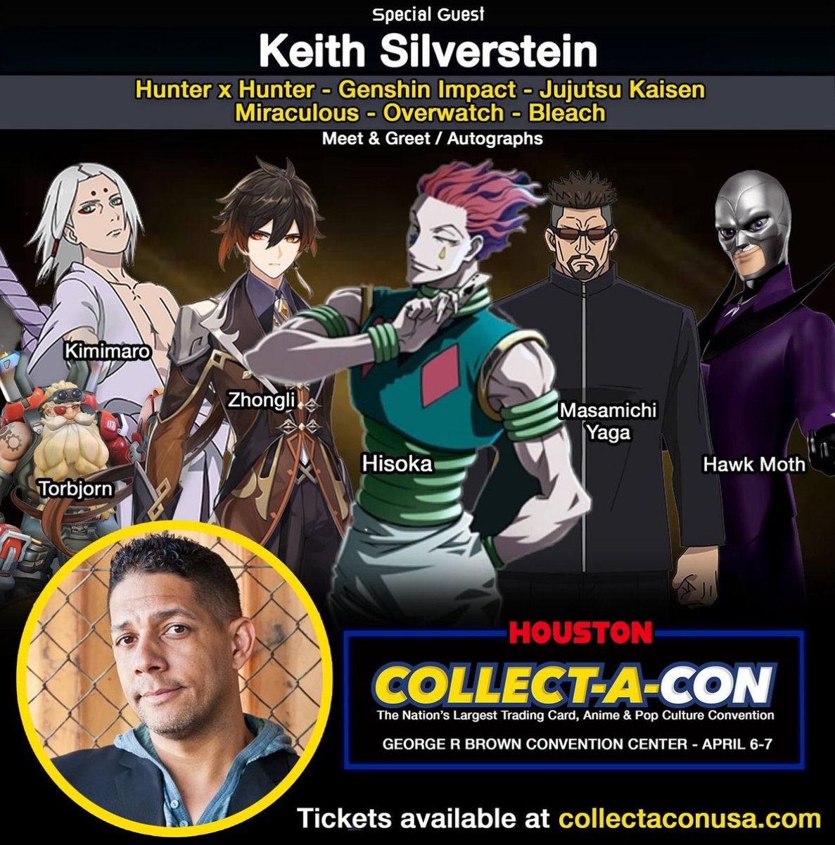 🔥🔥🔥This weekend I’ll be in Houston for @Collect_A_Con Get your tickets now, and I’ll see you there! #Naruto #Boruto #SailorMoon #miraculousladybug #jojosbizzareadventure #overwatch #bleach #Onepiece #HunterxHunter #JujutsuKaisen #StreetFighter6 #SonicTheHedgehog #GenshinImpact