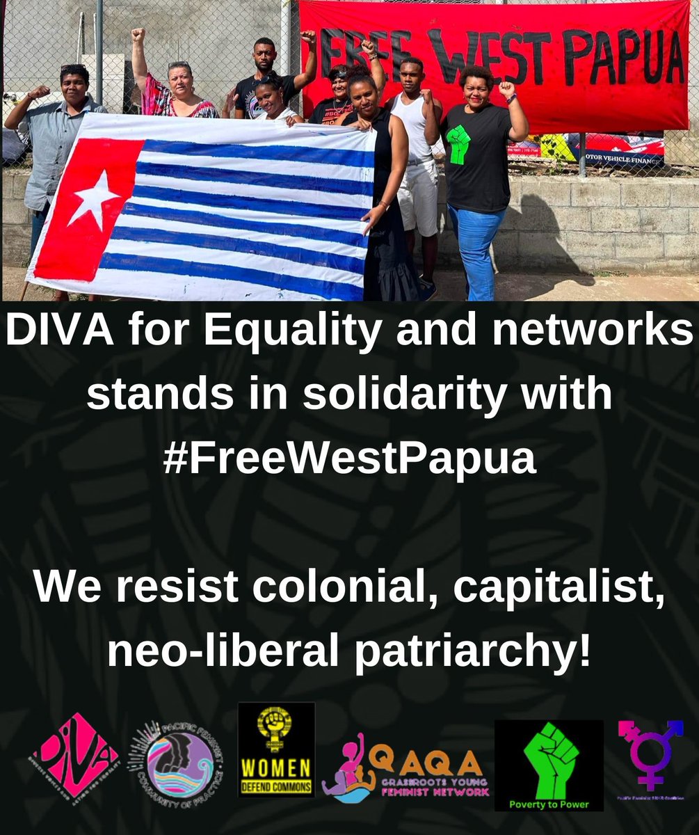 Today & everyday, @diva4equality & networks stands in solidarity with #FreeWestPapua. We resist neo-liberal, colonial, capitalist patriarchy! #MederkaPapua #LiberationOnAllTerritories #NoneIsFreeTillAllAreFree #FreeAllUncededAndColonisedLandAndTerritories