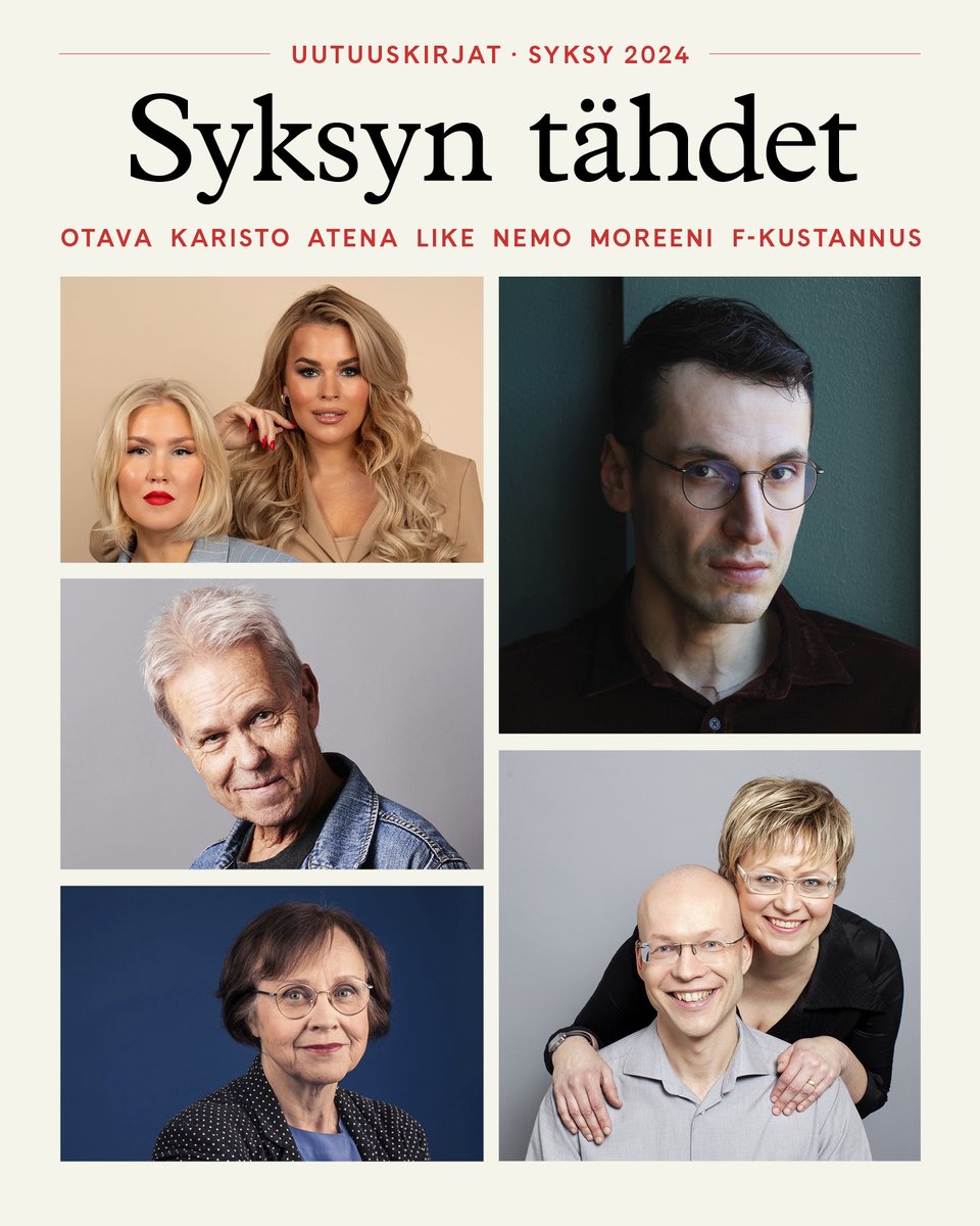 🥁 Saammeko esitellä: Syksyn tähdet 2024! 🥁

Otava-kustantamoperheen syksyn 2024 katalogi on nyt julki! 🤩 Tästä 👉🏽 bit.ly/syksyntahdet20… pääset selaamaan koko katalogia. Kerro meille, mitä uutuutta sinä odotat eniten! 👇🏽

#syksyntähdet #syksyntähdet2024 #otavankirjat