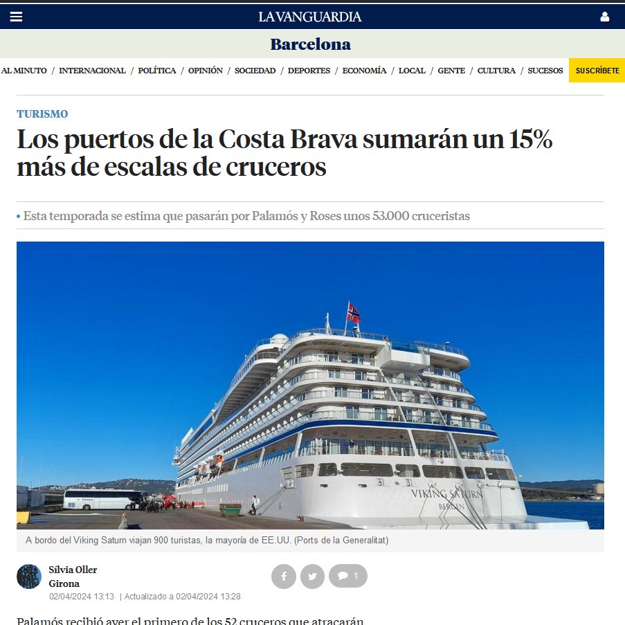 AssBarrisDT's tweet image. 7a terminal adjudicada pel @PortdeBarcelona , amb un creixement de més d&apos;un 10% quan es posi en servei, +15% a la Costa Brava... Creixement del trànsit de creuers arreu, d&apos;emissions, contaminació i #turistització
#StopCreuers #DecreixementTurístic JA!
lavanguardia.com/local/barcelon…