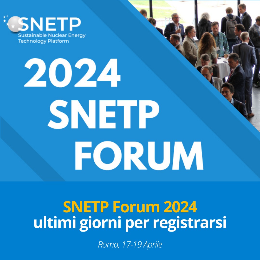 Ultimi giorni per registrarsi al Forum SNETP, co-organizzato da AIN, che si terrà a Roma dal 17 al 19 Aprile! Tutte le informazioni su eventi.mirus.it/events/snetp-f…