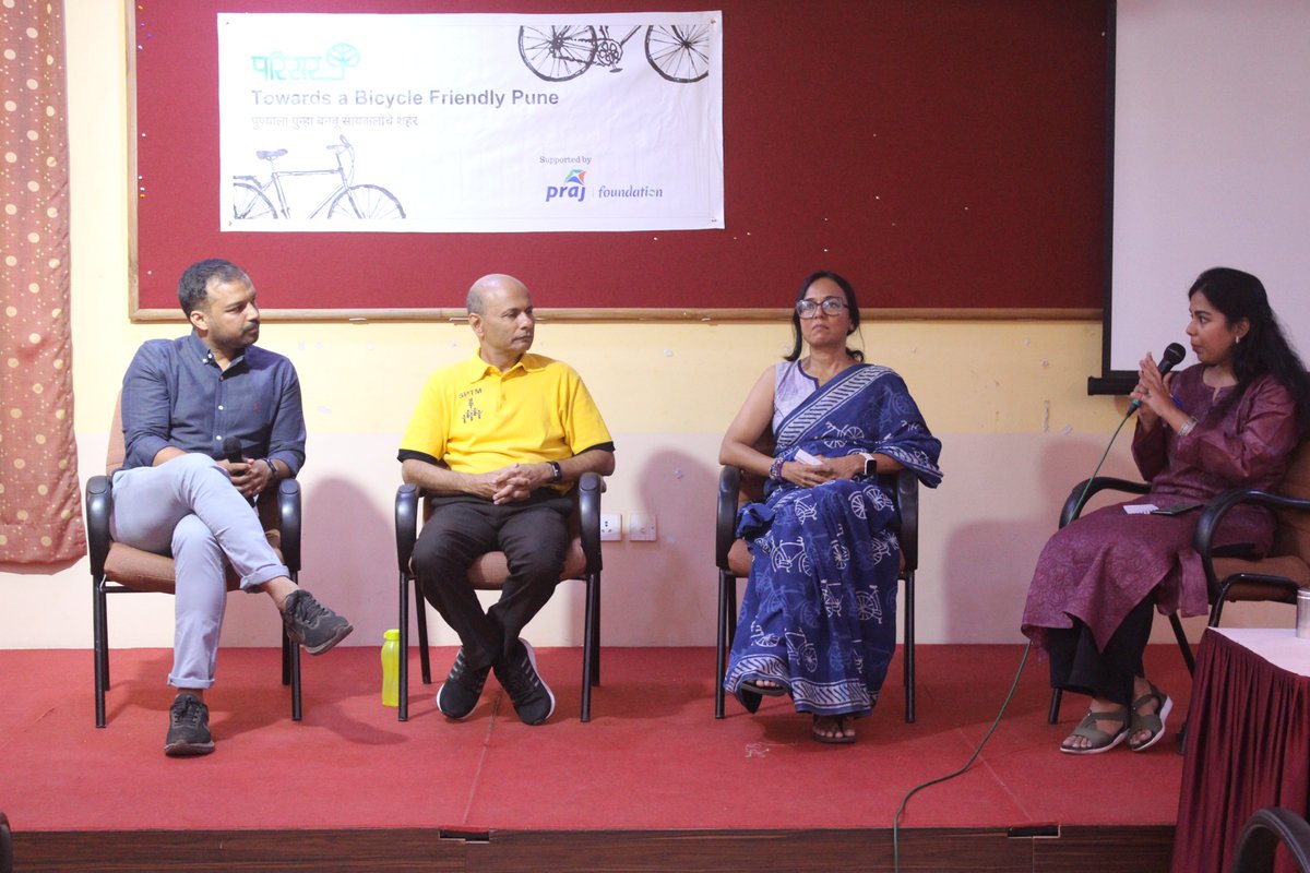parisarpune's tweet photo. Panel discussions shed light on building cycling-friendly cities and the pivotal role of different stakeholders including government, corporates, schools, CSOs and individuals, in pedalling towards this sustainable mobility. 🚲 #GetSetCycle #CycleON https://t.co/X8Bg2Z3Iz1