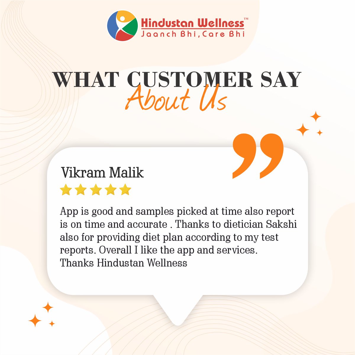 Feedback isn’t mere words but a reflection of satisfaction, one that can't be made-up. Thank you for the awesome feedback.

#happycustomer #happy #customerfeedback #googlereview #feedback #customerservice #customerreviews #jaanchbhicarebhi #healthcare #HindustanWellness