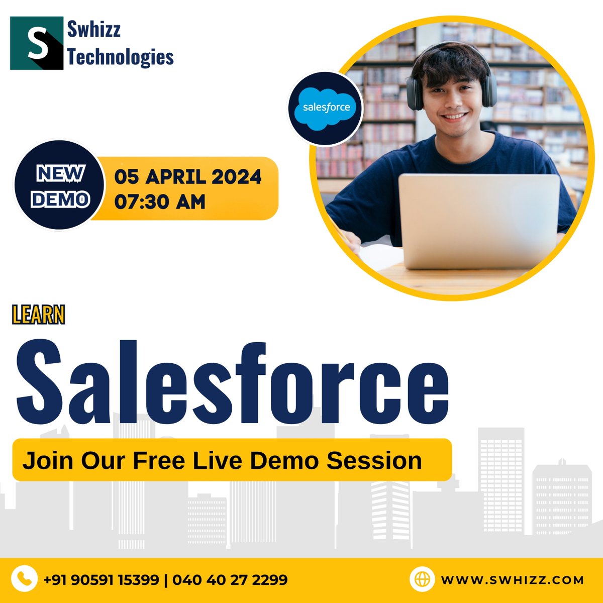 Swhizzofficial's tweet image. 🚀Unlock the Power of Salesforce!🚀

For More Details
🗓️ Date: 05 APRIL 2024
🕒 Time: 07:30 AM

📍 Location: Ayyappa society, Madhapur

📅 Enroll Now and Secure Your Spot!
swhizz.com/register-now

Call/WhatsApp: 9392002299 | 9059002244
#SalesforceDemo #ITTraining #CareerGrowth