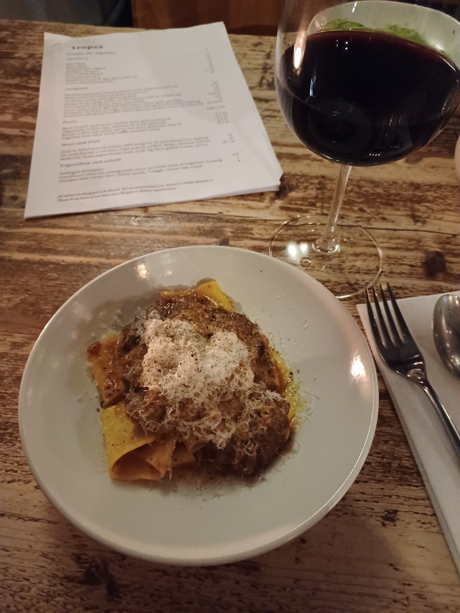 Delicious pappardelle at the very likeable <a href="/Tropea_harborne/">Tropea</a> 
#Birmingham 

guide.michelin.com/gb/en/west-mid…