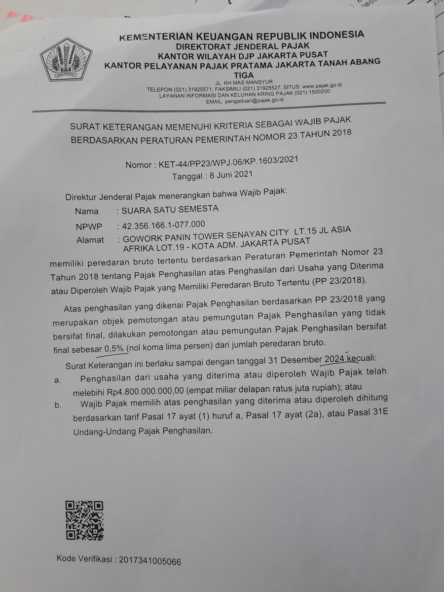 DanusSlater's tweet photo. Hai kringpajak saya ingin mengkonfirmasikan kenapa s-ket dari PT. Suara Satu Semesta itu sudah kadaluarsa ya..? Mohon dibantu.. https://t.co/WDuMt7WkGu