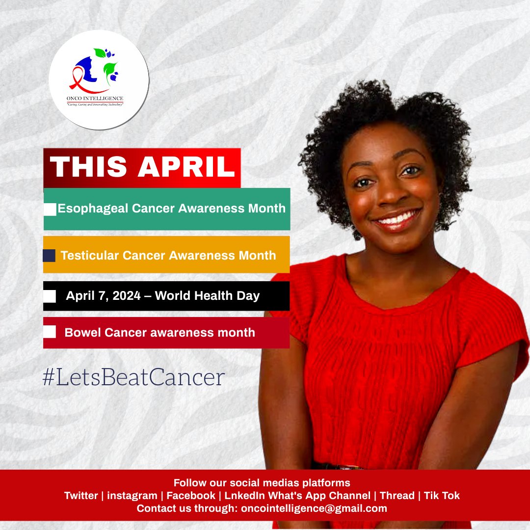 oncointelligenc's tweet image. Another month, Another chance to unite in our fight against cancer 🌍🛜

Together, We can inspire hope, Raise awareness and Support one another on this journey towards healing and victory.
#LetsBeatCancer #LetsGetTested

@WHO
@WHO_Tanzania @WHOAFRO @CancerNetwrk  @orci_tanzania