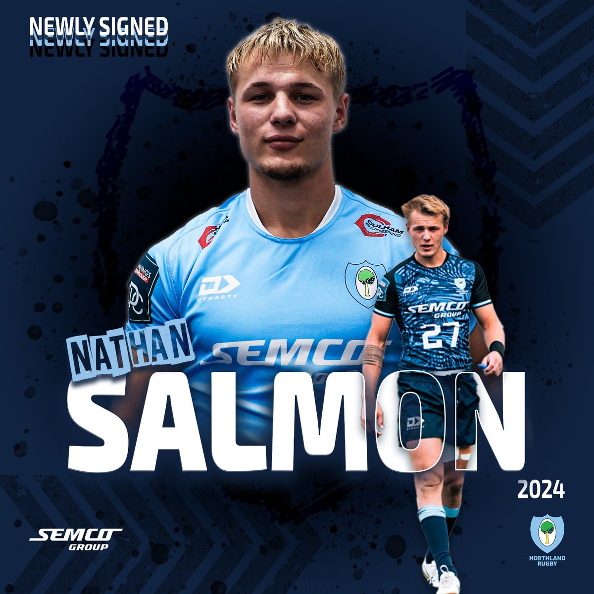 Nathan Salmon has signed with Semco Northland Taniwha through to 2025. Born and raised in Whangārei and attending secondary school at WBHS the physical outside back has been a regular selection for Northland age grade representative rugby. #UpTheTanis #NorthlandProud