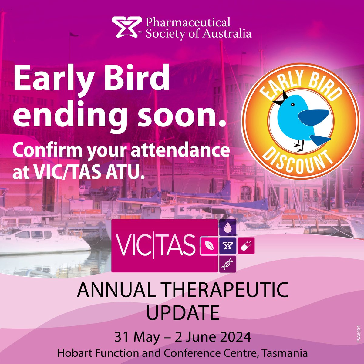 The countdown is on! Early Bird prices for the VIC/TAS Annual Therapeutic Update end April 28th. From advanced clinical education to unparalleled networking opportunities, the ATU is your gateway to excellence. Register now: buff.ly/4a89P6D #VICTASATU #EarlyBird