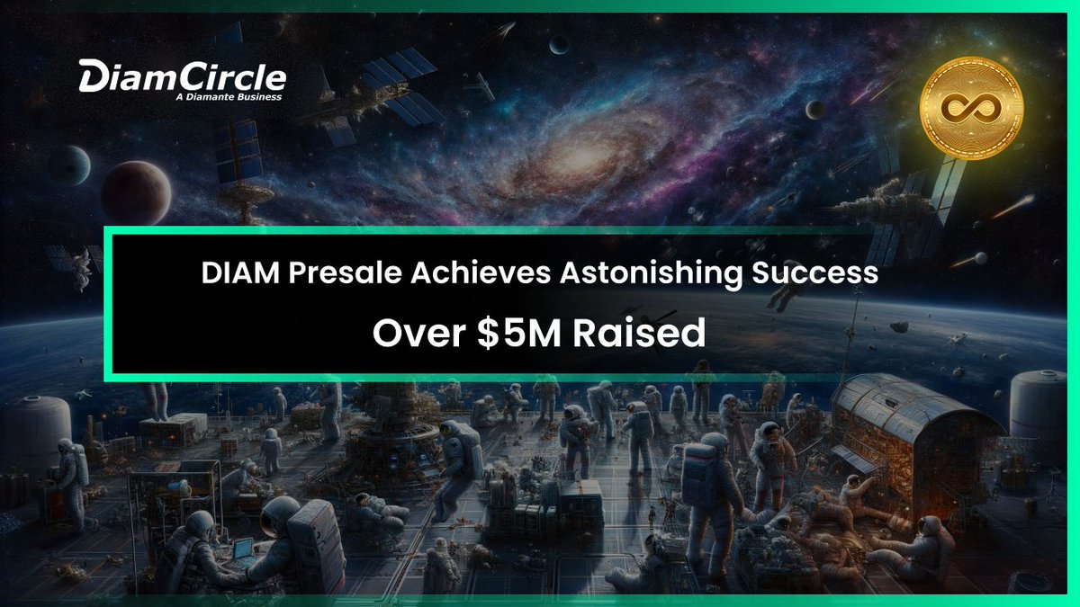 Overwhelmed by the incredible support in our #presale, crossing $5M! A big thank you to our community for believing in the #DIAM vision. This is just the beginning; we're committed to reshaping the financial landscape with secure, scalable blockchain solutions. Here's to the…