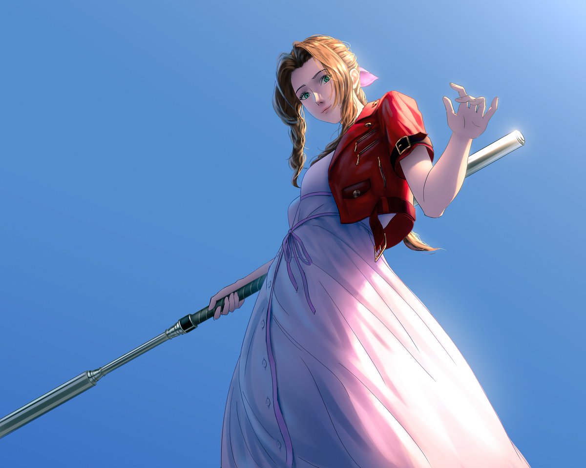 Aerith. #FinalFantasyVII #FinalFantasyVIIRemake #FinalFantasyVIIRebirth #finalfantasyfanart #digitalpainting