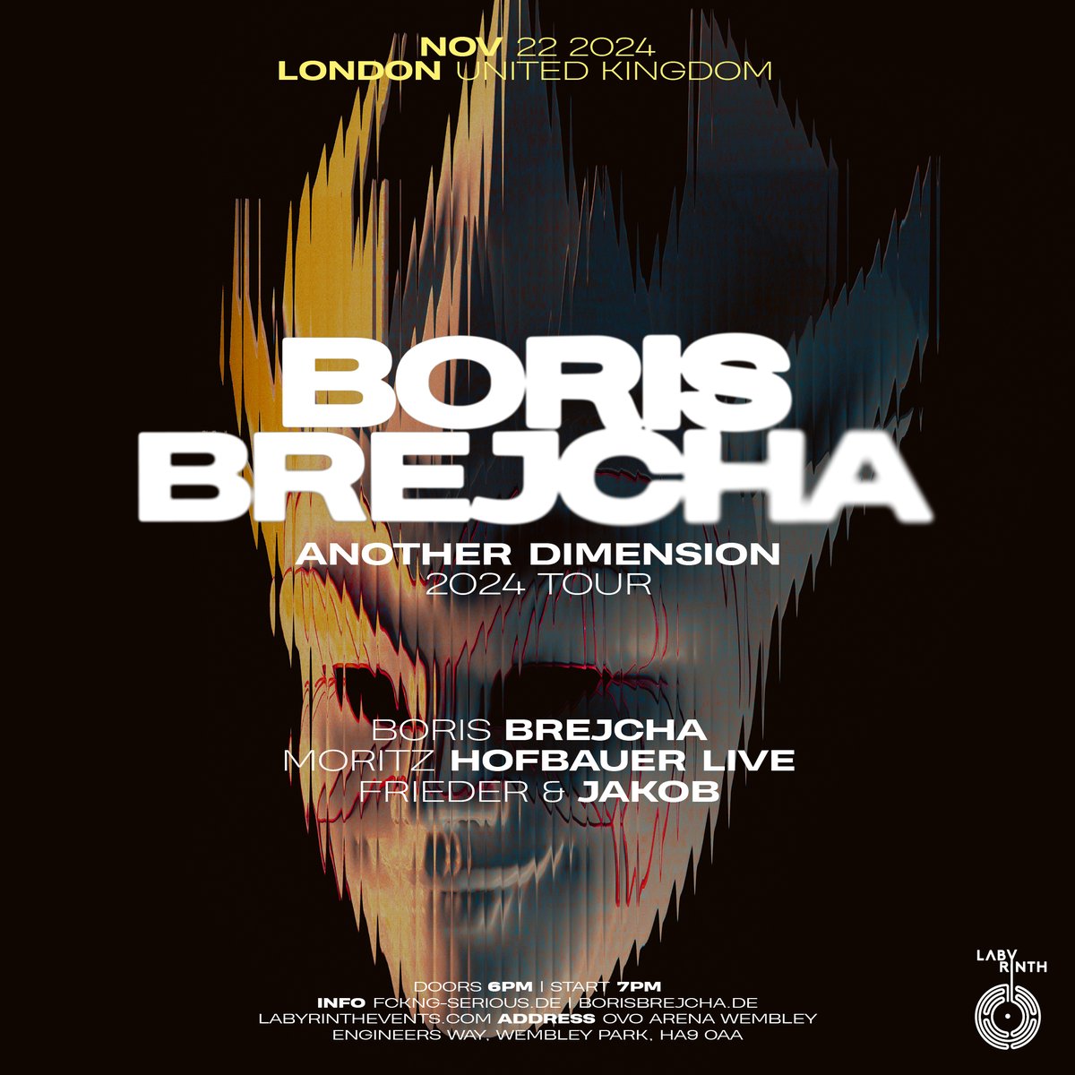 Another Dimension 2024 Tour 🃏 LONDON 🇬🇧 NOV 22 Tickets are on sale now 🎫 labyrinthevents.com/borisbrejcha?r… _ #concert #anotherdimension #london #unitedkingdom