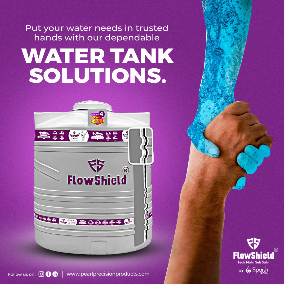 Beat the heat in style while conserving water with our sleek, eco-friendly solution.  Introducing Kavach Cool Water Tank - where style meets sustainability.
 
#Flowshield #SparshPearl #KavachCool #InnovativeDesign #StayCool #SustainableLiving