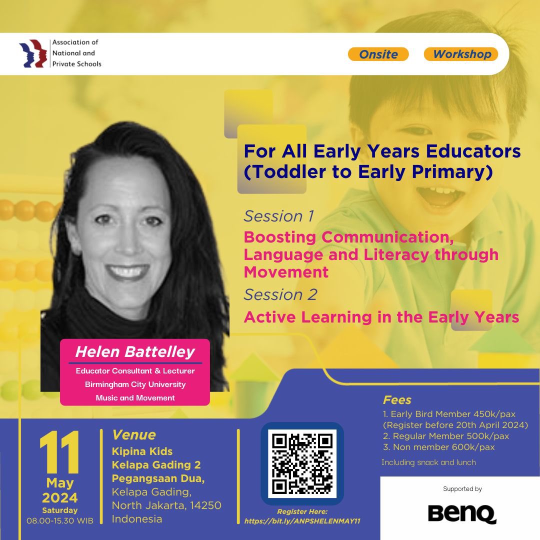 Two #CPD sessions available to external delegates as part of my Early Years Tour of Asia in May. Spaces limited .. book now 👌 @AnpsIndonesia @COBISorg @FOBISIA1 #EYFS