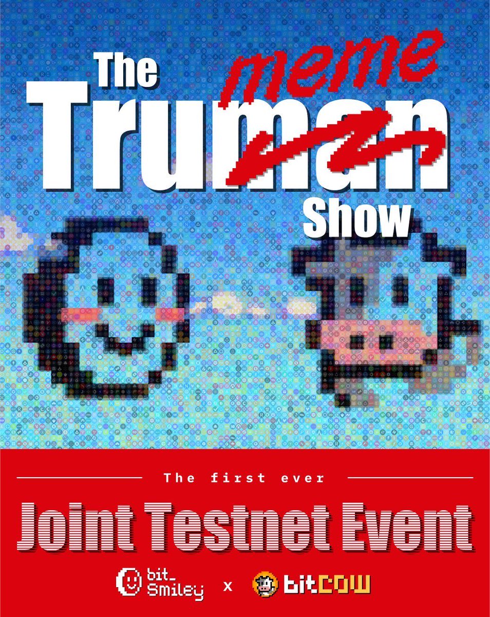 敲黑板啦，可能是史上最重磅的空投，<a href="/bitsmiley_labs/">bitSmiley | bitUSD</a>和
<a href="/bitCow_AMM/">bitCow</a>的双向奔赴，举办测试活动，未来有机会获得bitSmiley 和 bitCow 两家的空投预期！

🎁抽3个测试白名单
关注：
<a href="/bitsmiley_labs/">bitSmiley | bitUSD</a>
<a href="/bitCow_AMM/">bitCow</a> 
<a href="/0xrichen/">BroChain | 1000X GEM</a> 
点赞  转发 评论留下 evm 地址

12 小时