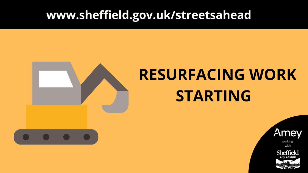 Road resurfacing works on Mill Lee Rd & New Rd start today. The roads will be closed during the works and parking restrictions will apply. Working hrs are 7am-7pm. Pls accept our apologies for any inconvenience and follow diversions signs. #SANorth @NorthSheffield