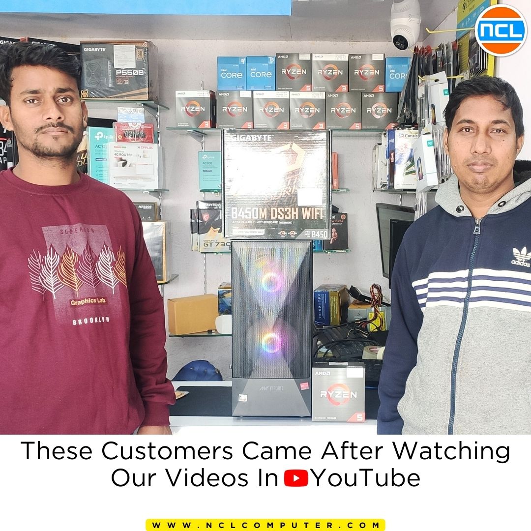 These customers came from 🔗Puruliya after watching our 🎥videos in YouTube 📌Add:- shorturl.at/dBCHN 📞080025 70066 #nclcomputer #Ranchi #pcbuild #accemble #gamingpc #Youtube #pcparts #gamingmouse #accemblepc #newpcbuild #gamingheadphone #bestprices #etc