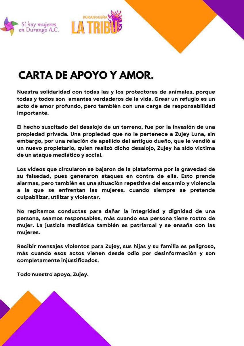 femdurango's tweet photo. Apoyo y amor para @ZujeyLuna10 
.
 @mujercelta @Ale_AndersonD @minerva_arreola @JenniferDLTD @dra_alesanchez @kary_gvk  @MariaElenaMatuk @AndaleParaQSTV @Marisol_CaQu https://t.co/9tsBGCOsLW