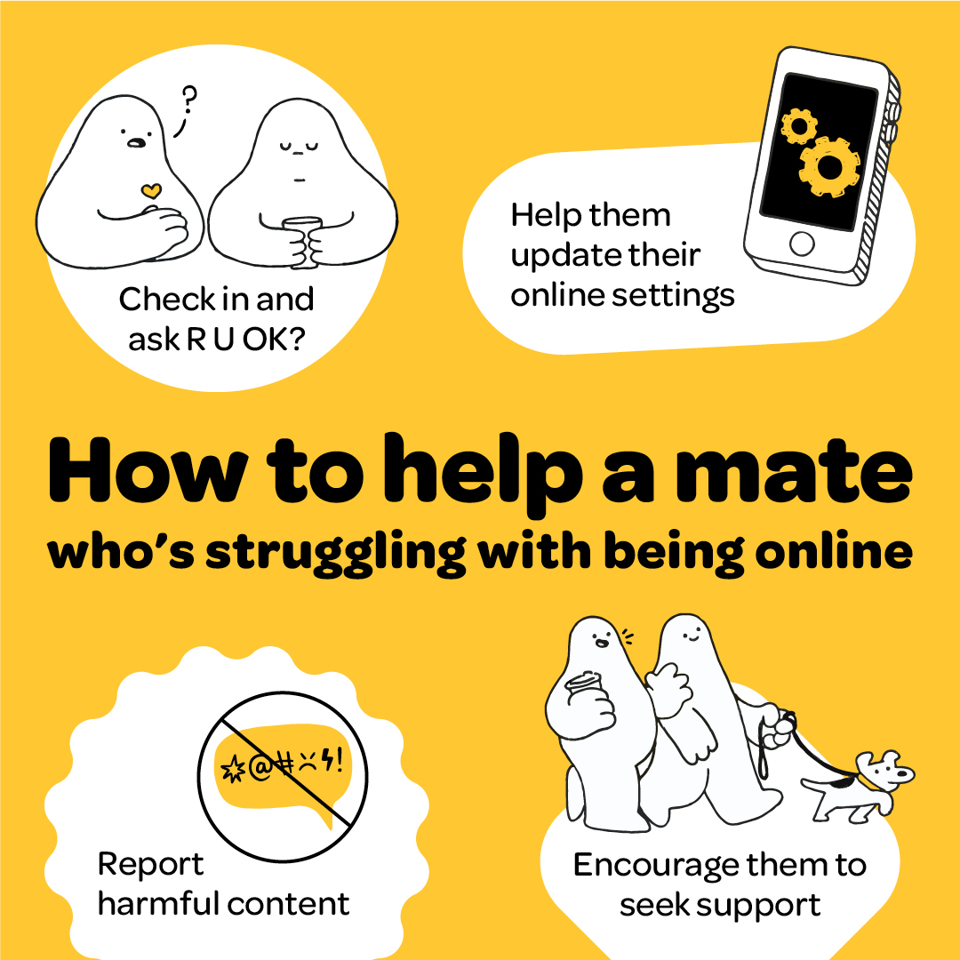 STAYING SAFE ONLINE 🖥️ If you’ve noticed your friend is spending too much time online, or they’ve been exposed to bullying or trolling, it’s probably time to start a conversation. Read on for some tips on how you can support them: bit.ly/3POqvIB