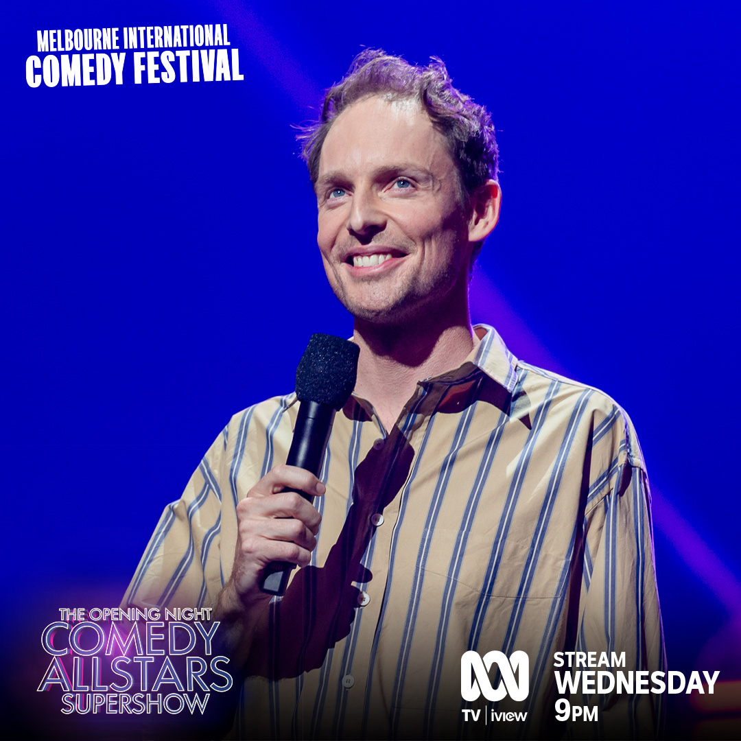 Tonight! If you live in Melbourne you should get out and see a live show but if you live anywhere else, I am hosting an incredible line up on the Opening Night Comedy Allstars Supershow at 9 o'clock on @ABCTV