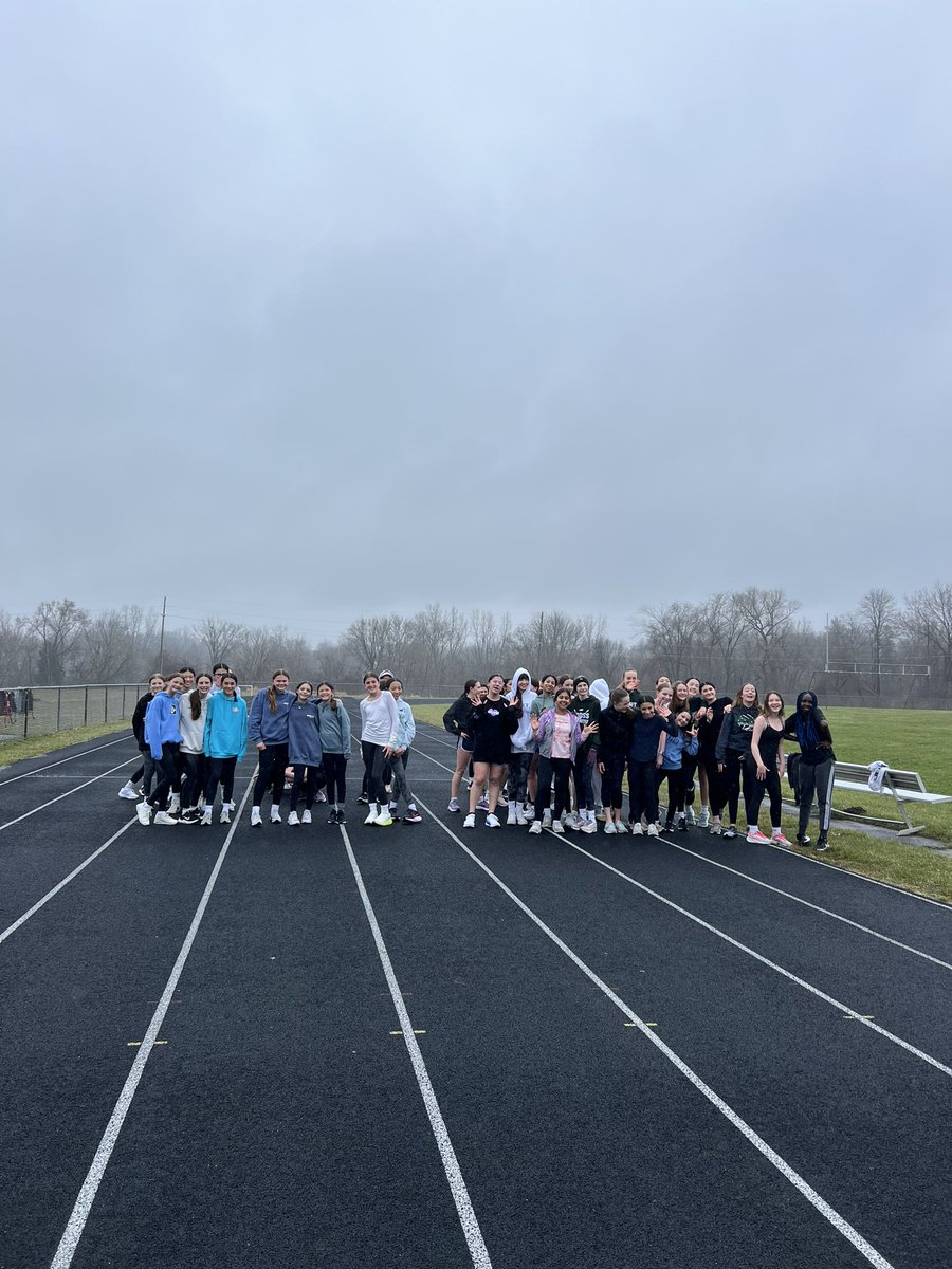 First Practice of our Hart Track and Field season! Smiling in the rain! So proud of these girls! #LeadWithHart <a href="/RCSHartMS/">RCS Hart MS</a>
