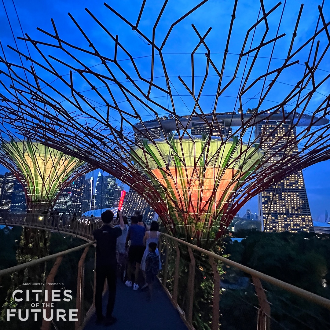 We journey to the Supertree Grove in Singapore to see the innovative garden of 18 supertrees - which function like a photovoltaic cell and store solar energy, making them both sustainable and beautiful!

#CitiesoftheFuture is now playing in select theaters.

#ASCE #Engineering