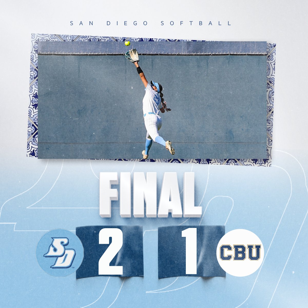USDToreros's tweet photo. Shut the door 💪

@USDsoftball builds an early lead behind a Tele Jennings home run, before Courtney Rose shuts down CBU with a complete game!

#GoToreros #BetterTogether https://t.co/zgmWYZgDw9