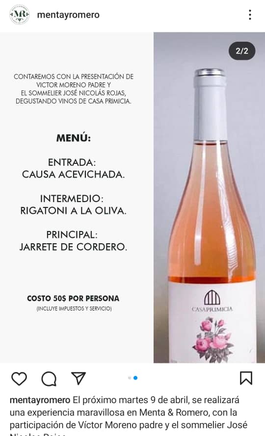 Miren el rico menú y los vinos riojanos , yo conversaré sobre La Rioja , Meca del vino español