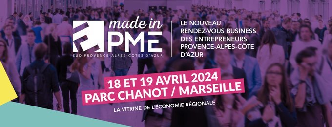 Les 18 et 19 avril, la @CPMESUD organise le salon #MadeinPME au Parc Chanot à Marseille. La #CCIduVar, partenaire de l'événement, donne rendez-vous aux dirigeants d'entreprise, créateurs, repreneurs et porteurs de projet var.cci.fr/evenement/salo…