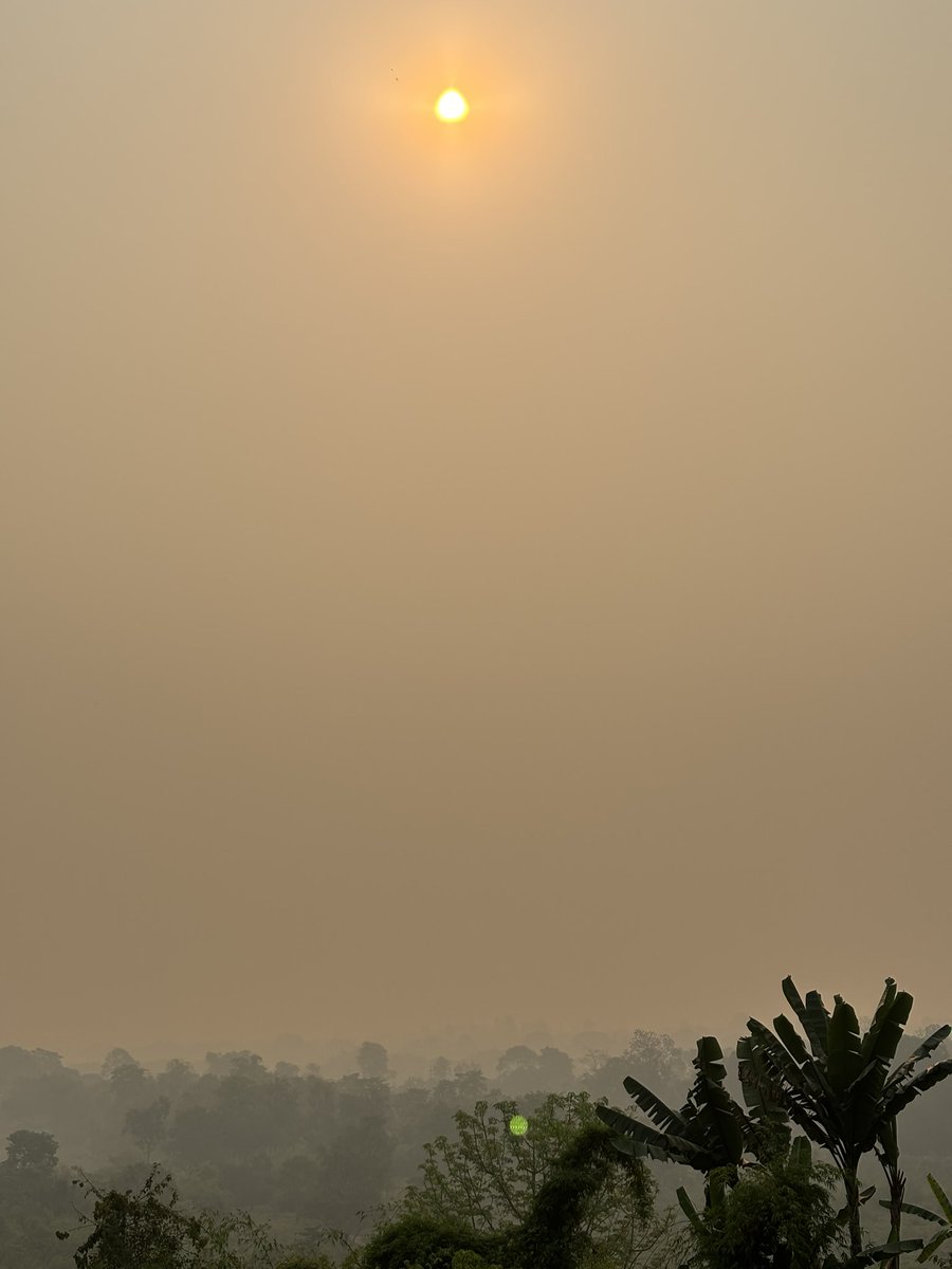 What is scary, @ChiangraiGov is that the air is now officially #Hazardous & yet I drove through the village & not a single mask or deviated activity, no action from authorities at all, not even a warning. Is this part of PM’s cycling stunt? #NorthThailand #AirPollution #Crisis