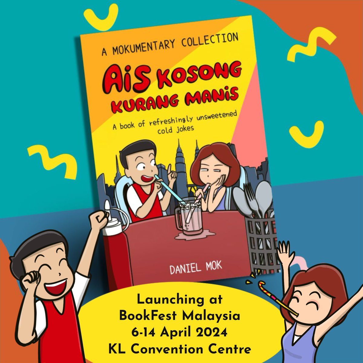 🎉BOOK LAUNCH ALERT!🎉 After months of keeping it under wraps I’m finally releasing my first book Ais Kosong Kurang Manis! 🧊 This is a collection of my favourite comics, plus many ‘remastered’ ones or previously never released online. 🤩 1/2