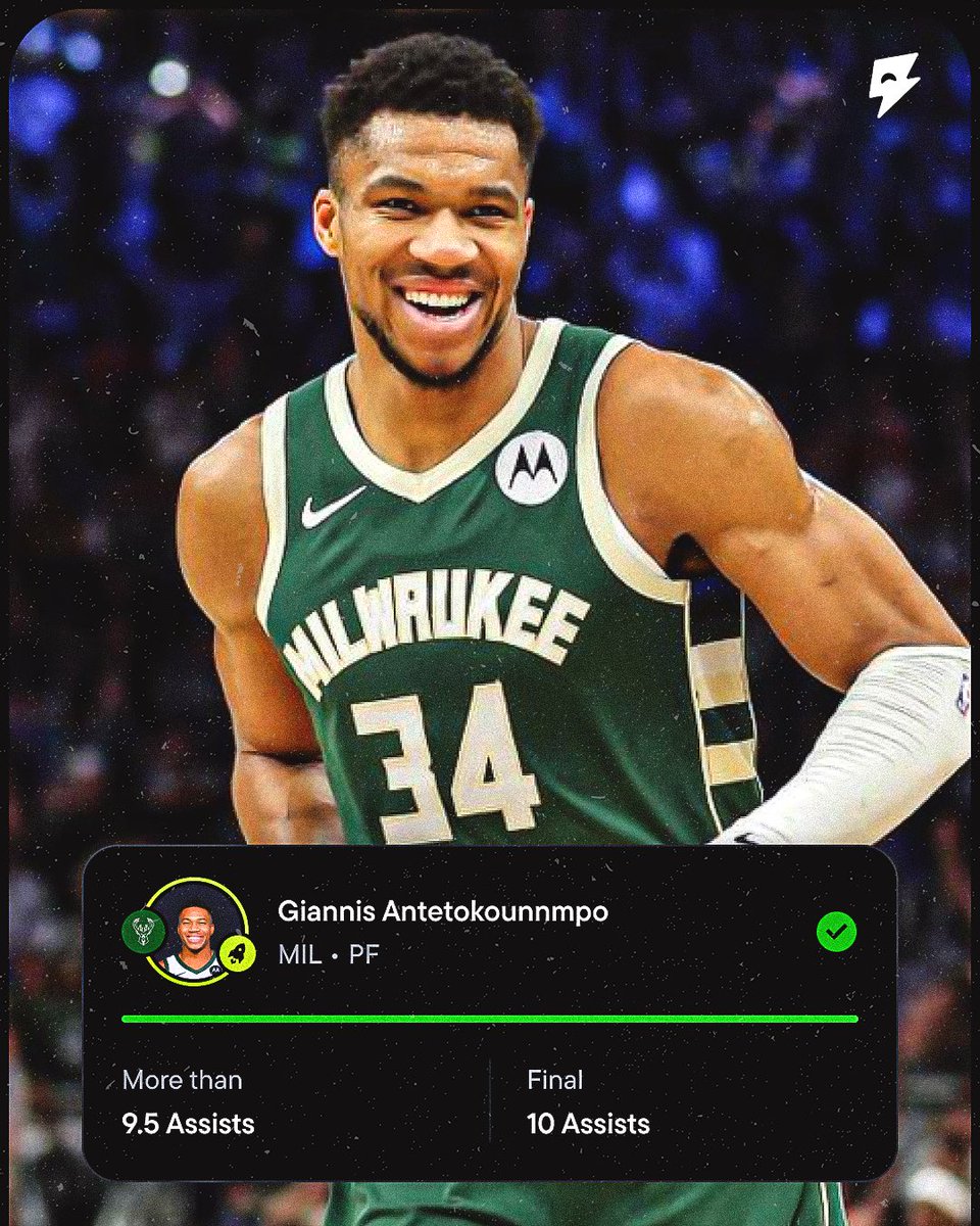 10 assists for the Greek Freak… CASH THE BOOSTED PICK @BetrPicks