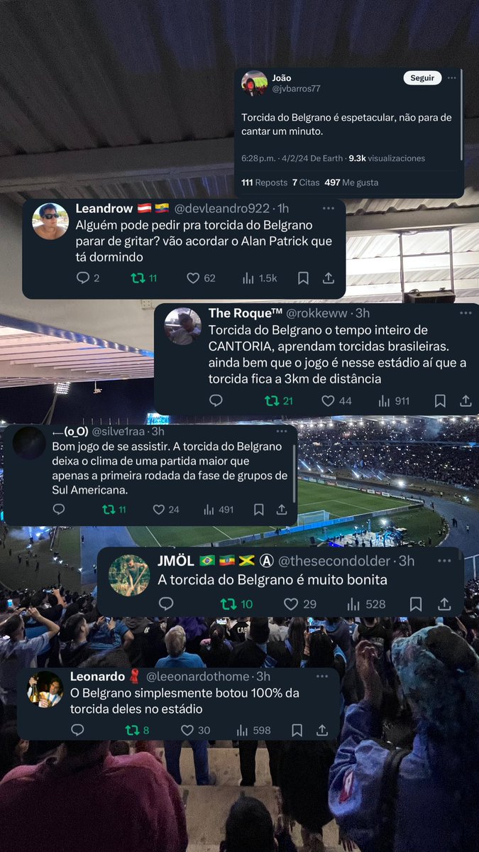 Brasil? Rendida a los pies de la hinchada de Belgrano 🏴‍☠️