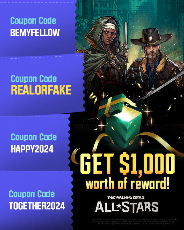 📢Heads up, New Survivors!
It's the perfect time to begin playing The Walking Dead: All-Stars!
Download TWD: AS and receive $1,000 worth of in-game rewards!🎁

✨10 Lucky Survivors who Reposted win 200 XPLA!

Spread the word and become the Lucky Survivor!🍀

Play now📲
