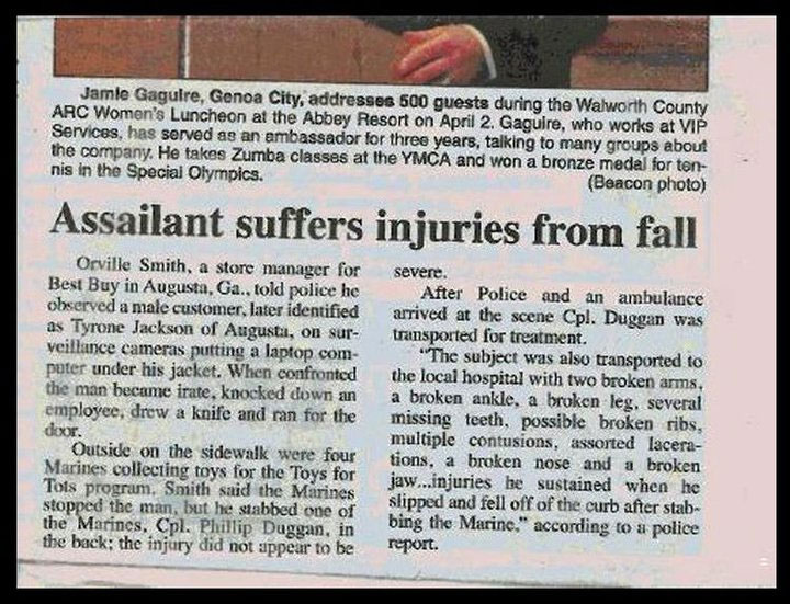 Reminder to be careful, falling over can be dangerous.