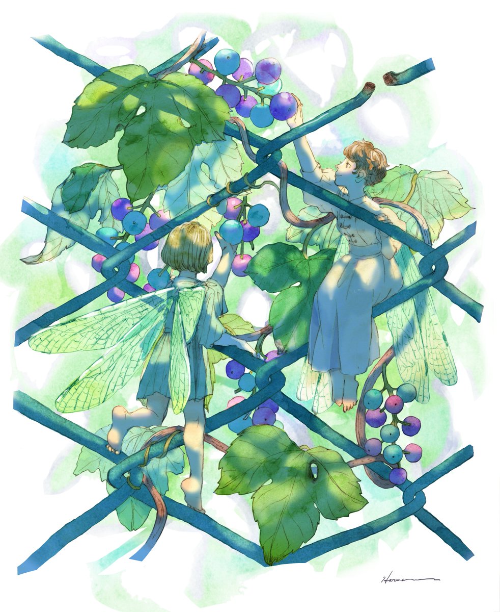 「ひみつのかりば。『いまだけは』 シャープペンシル/Photoshop/透明水彩#」|渡邊 春菜のイラスト