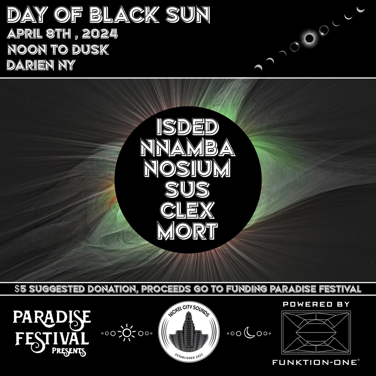 mortdubz's tweet photo. FUNKTION ONE SOUND FOR THE ECLIPSE 🔊🌚💕 COME ENJOY TOTALITY WITH US 😎 https://t.co/uT5SzexVo1