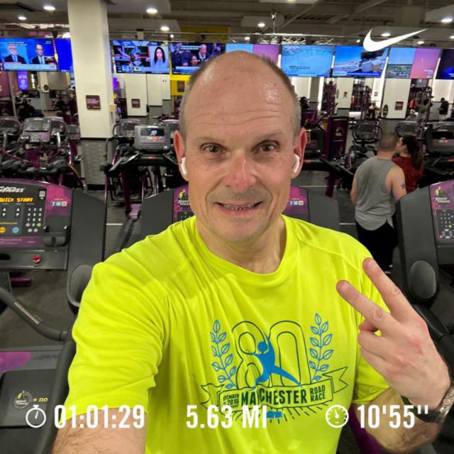 I ran 5.63 miles with Nike⁠ Run Club #justdoit #imlp2024 #mikereillyiscalling One hour zone two run with five minute zone four sprint inserted at 45 minutes. It’s good training. !! 🏊🚴💥