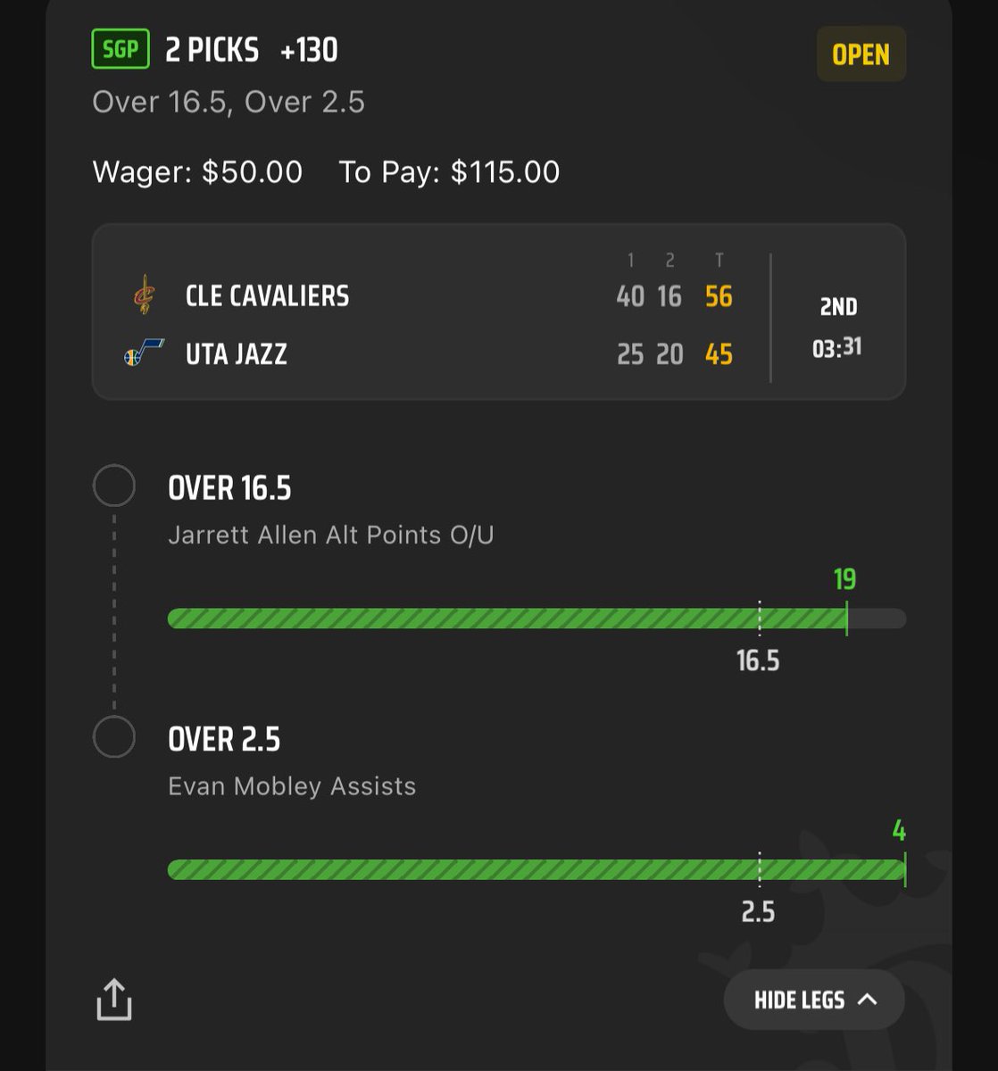 JtThatRemains's tweet photo. @CodyBrownBets Light work. 2nd quarter.  @CodyBrownBets 🐐 🐐 🐐 https://t.co/x77kAdwvKx