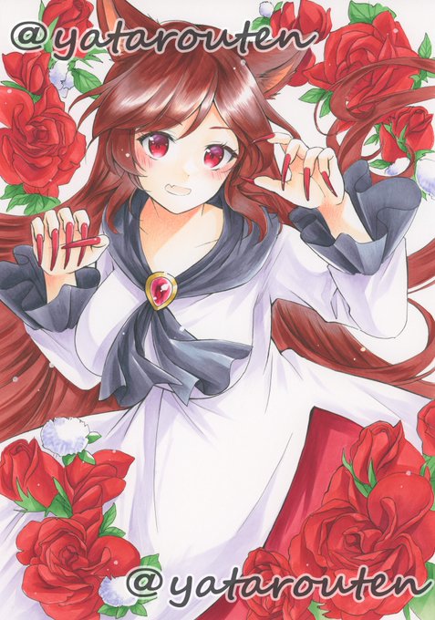 おはようございますエイプリルフールのポストは削除しましたちょっとやりすぎたかなぁ今後気を付けます#アナログイラスト#手描きイラスト#コピックイラスト #コピック #東方Project #今泉影狼 