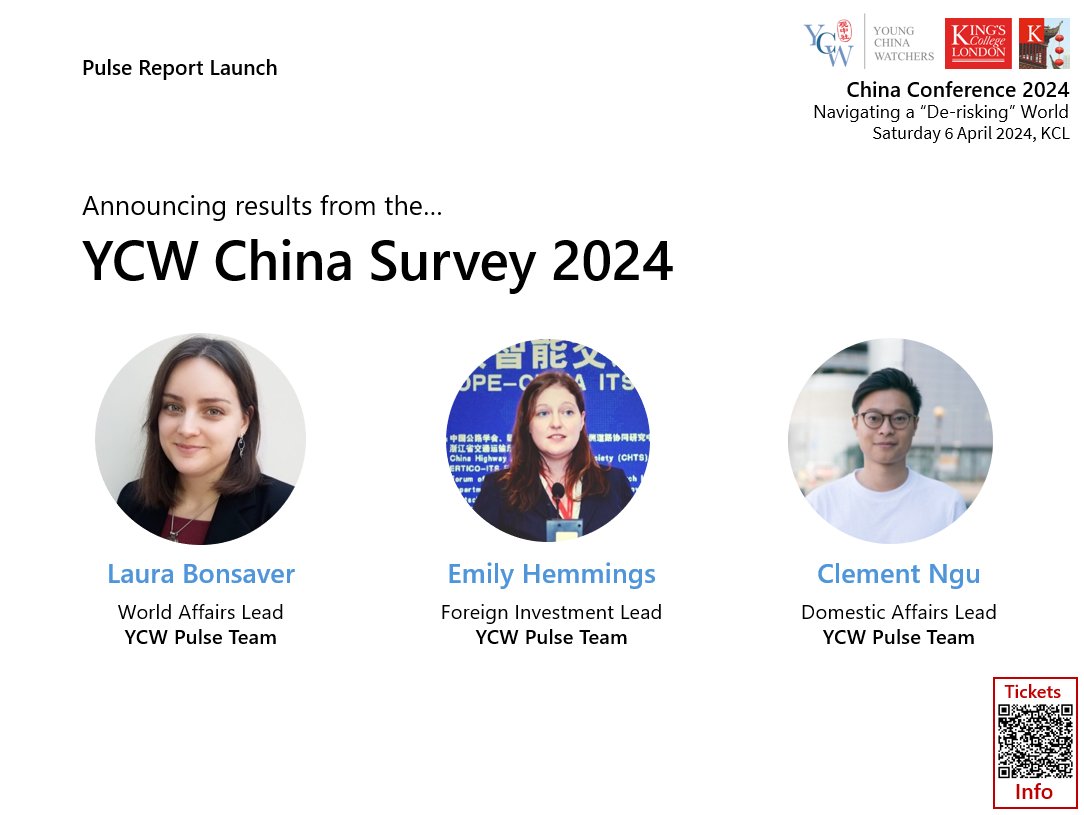 YoungChinaWatchers (@ycw_global) on Twitter photo YCW CHINA CONF.🌎/ PULSE SURVEY📜: Are #China watchers optimistic or pessimistic about China’s relations with the West? How might this affect their #career and #study choices? Join <a href="/clement_ngu/">Clement Ngu</a> + pulse team this Saturday at KCL to find out. Sign up here: eventbrite.co.uk/e/the-7th-ycw-… YCW CHINA CONF.🌎/ PULSE SURVEY📜: Are #China watchers optimistic or pessimistic about China’s relations with the West? How might this affect their #career and #study choices? Join <a href="/clement_ngu/">Clement Ngu</a> + pulse team this Saturday at KCL to find out. Sign up here: eventbrite.co.uk/e/the-7th-ycw-…