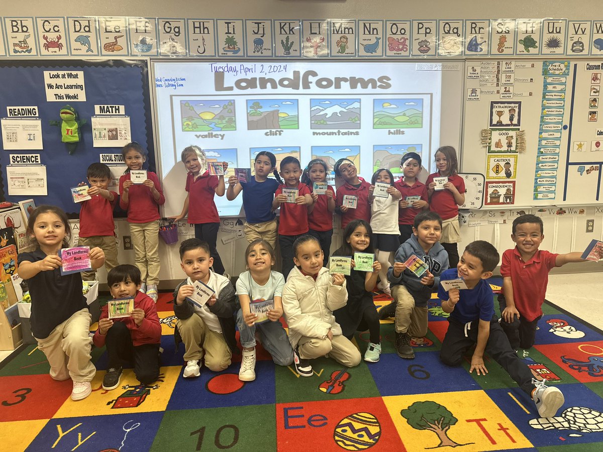 Learning about landforms through sensory play, visuals, and book making! #TeamSISD #RelentlessRattlers