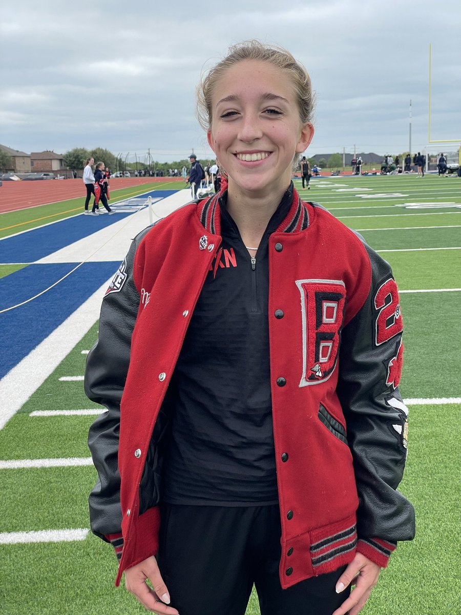 Congratulations to Macy Wingard for battling windy conditions and winning her first ever district championship in the 3200.  Proud of you <a href="/MacyWingard/">Macy Wingard</a>!  <a href="/DentonISDSports/">Denton ISD Athletics</a> <a href="/CSOSUAVE17/">Mr. Hailey</a> <a href="/KentLaster/">Kent Laster</a>
